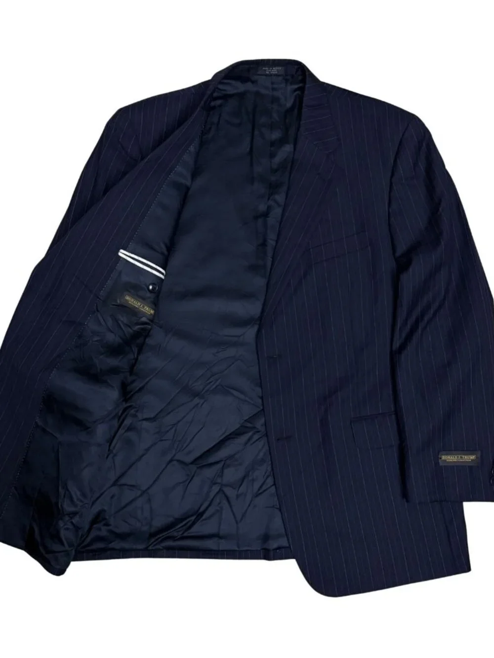 DONALD TRUMP Blazer Sport Coat WOOL Stripe Luxury Business Formal Jacket Men 43R